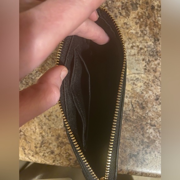 Coach Signature PVC Leather Corner Zip Wristlet - Picture 3 of 4